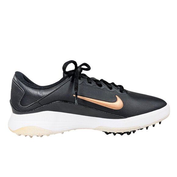 Nike Vapor Golf 7.5 Black Rose Gold Leather Soft Spike Lace Up Dri-Fit Cleats - Picture 3 of 9